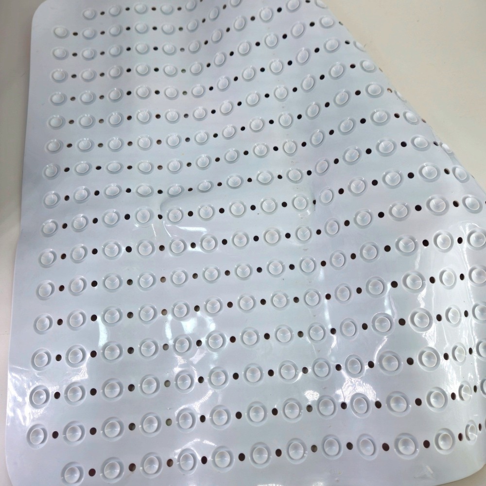 Square Cobblestone Pebble Print Shower Mat Non-Slip Suction Cup Multicolor 31x31 - Picture 4 of 6